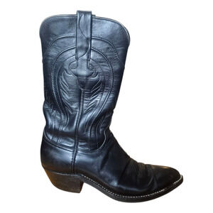 Lucchese Midnight Black Heeled Boots